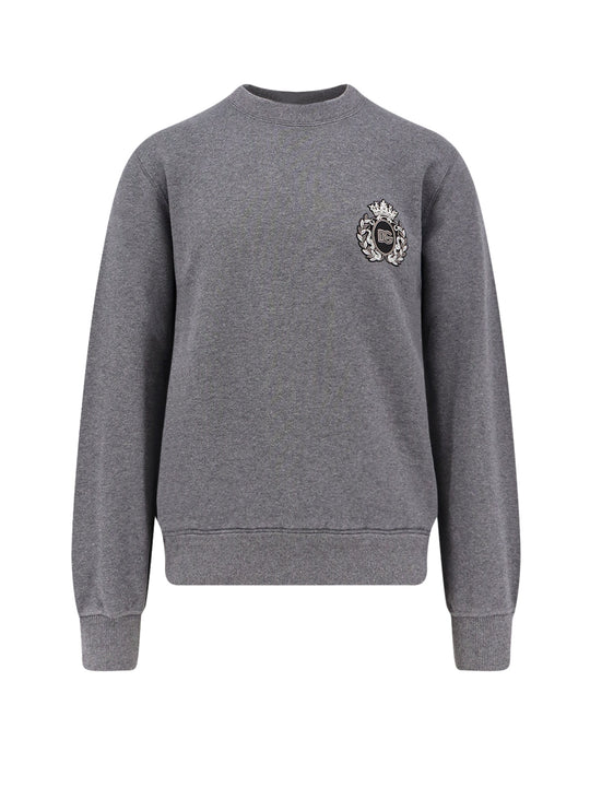 Cotton Sweatshirt With Logo Patch