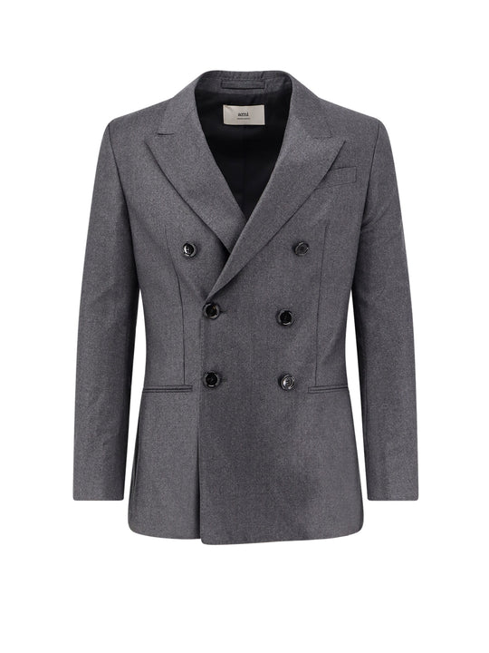 Double-Breasted Virgin Wool Blazer