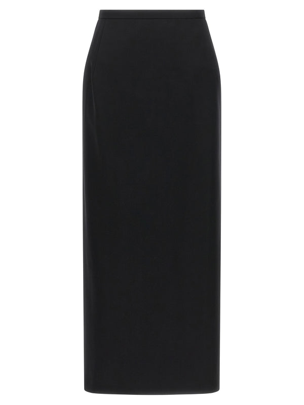 Skirt With Closure And Back Panel Gonne Nero
