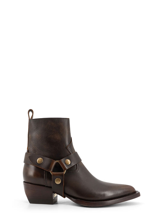 Debbie Distressed Leather Boots