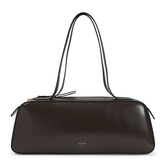 Brown Simona Calfskin Shoulder Bag