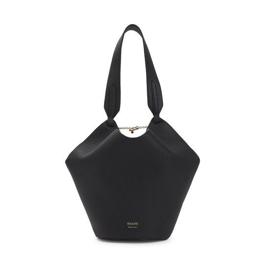 Black Lotus Mini Calfskin Tote Bag