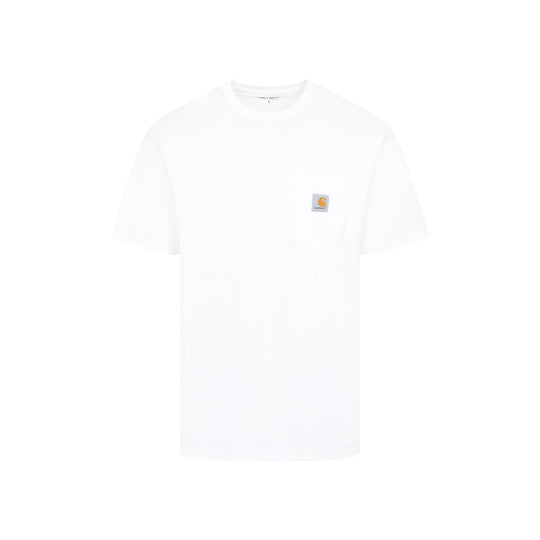 White Cotton S/S Pocket T-Shirt