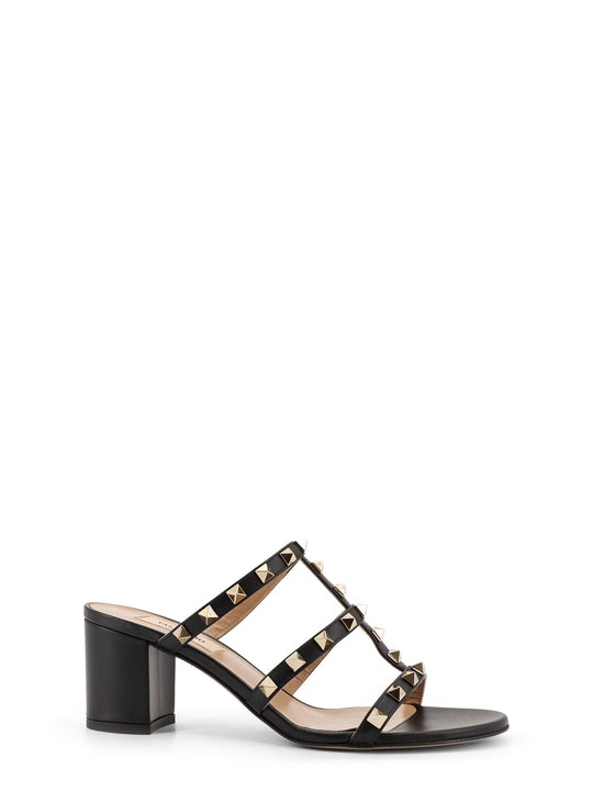 Rockstud Slide Leather Sandals