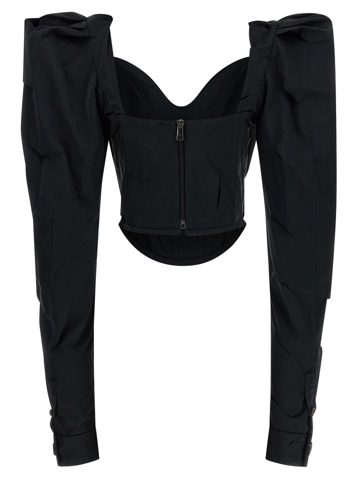 Vivienne Westwood Ls Sunday Corset Top - Nero | a99654c198deeb3771cf75d04747b26d0f946dba