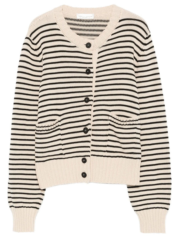Cardigan In Maglia Di Cotone A Righe