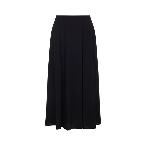 Black Georgette Midi Skirt