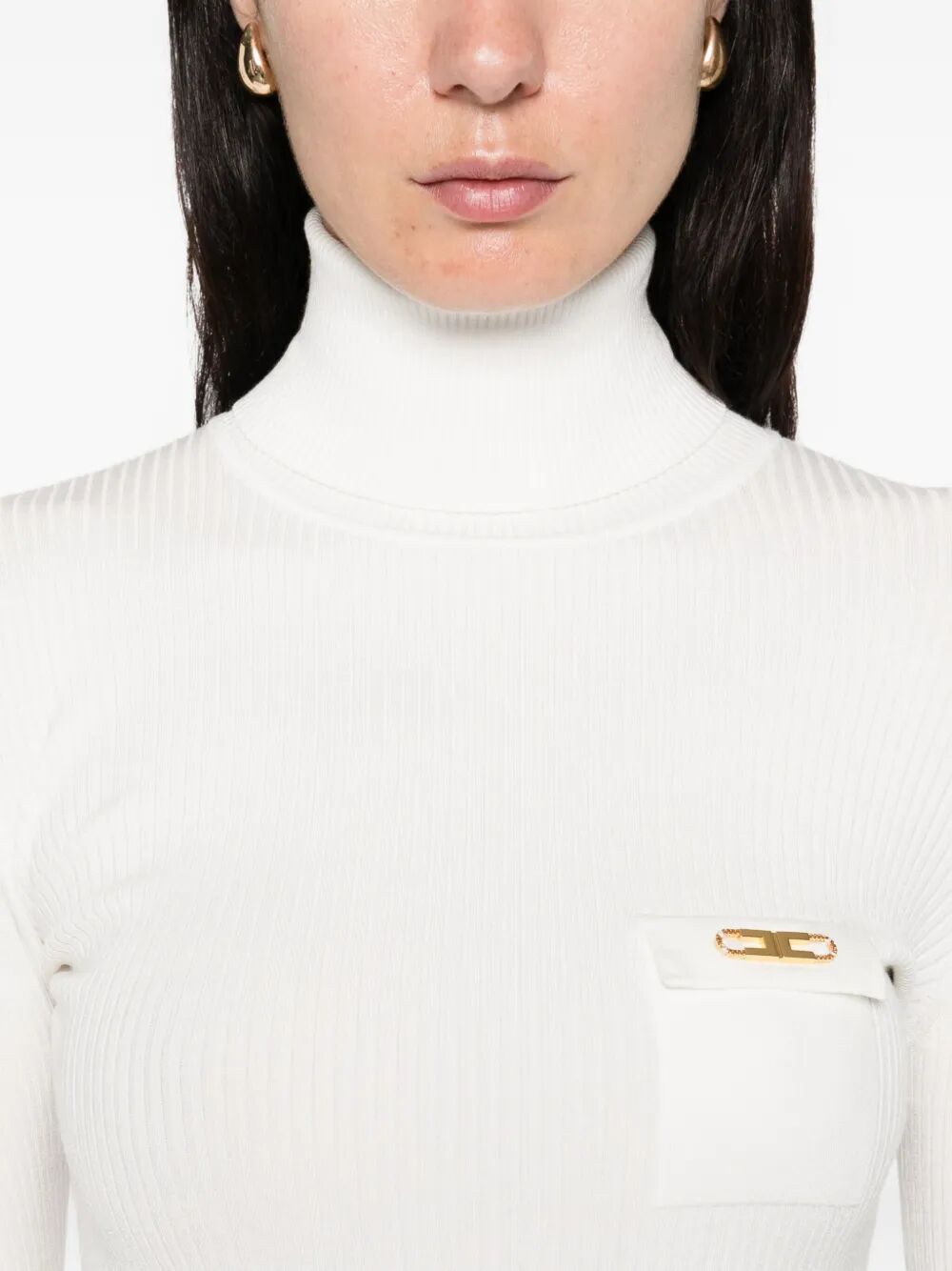 Elisabetta Franchi Turtle neck - Bianco | bb6f1a4ad95f9555cb750e4580bb657f70ea2a8e