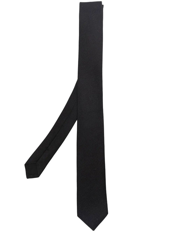 Cravatta Skinny Evening Con Logo In Grosgrain Di Seta