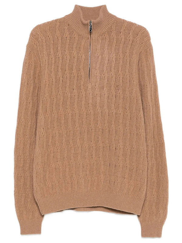 Maglione Roma In Cashmere Con Zip