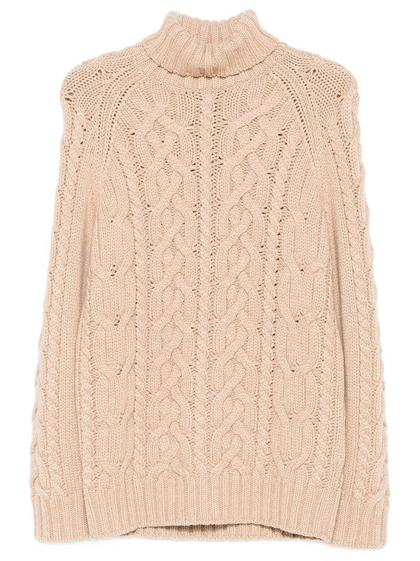 Maglione A Trecce In Cashmere Con Collo Alto