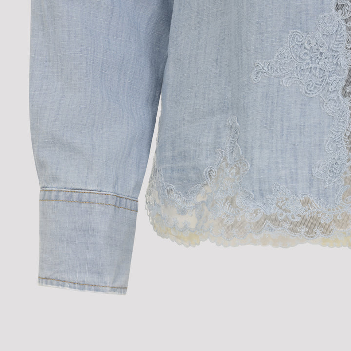 Ermanno Scervino Shirts - Blu | dde85335674c4d5e12fbfe6e8653e1e15460a6e5