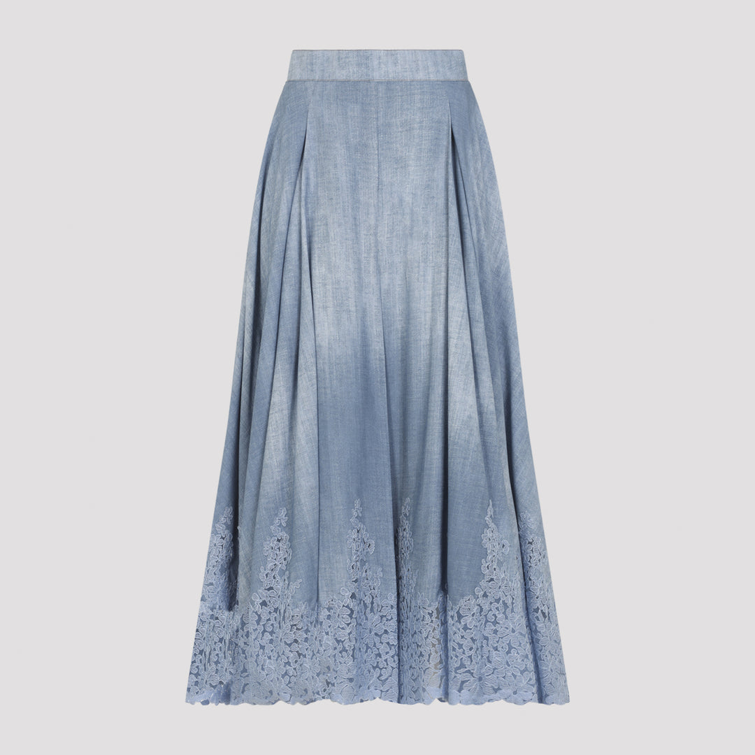 Ermanno Scervino Midi skirts - Blu | 3e5358b84d11ae4b07a976dd31bd3a4c3cde7a98