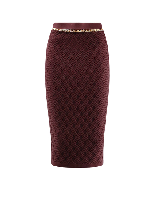 Viscose Blend Pencil Skirt