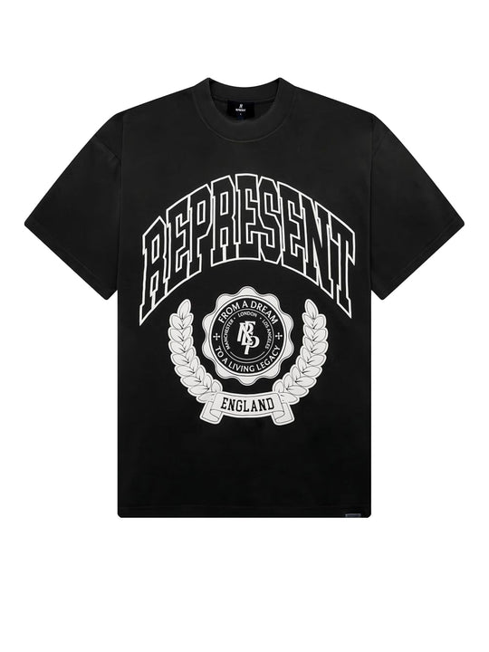 Legacy Crest Cotton T-Shirt With Distressed Effect