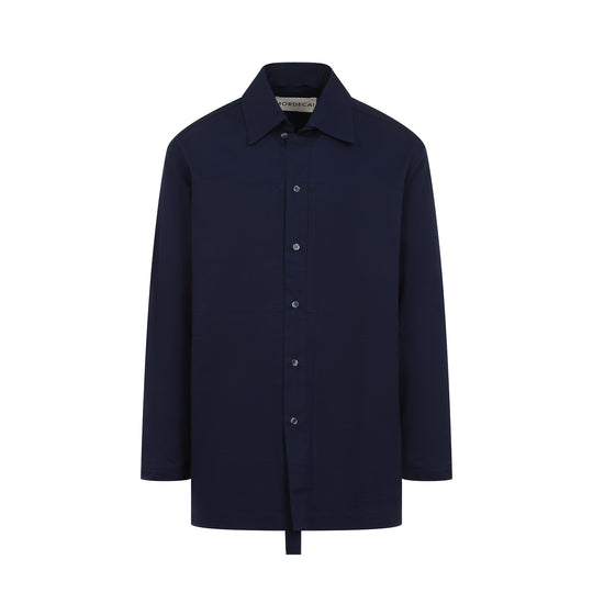 Ink Blue Pocket Collar Shirt