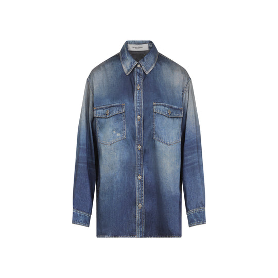 Blue Patty Over Cotton Shirt