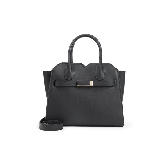 Black Calf Leather Milano Mini Handbag