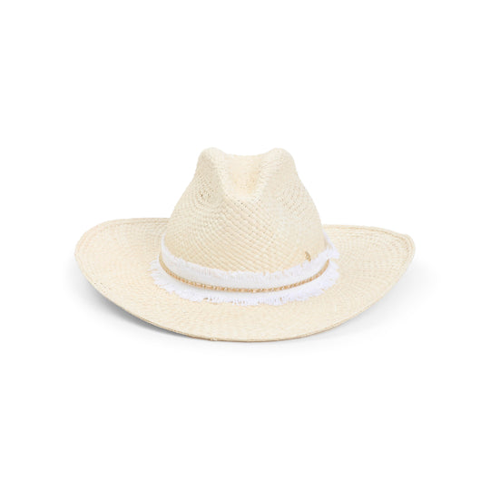 Natural Beige Brisa Austin Denim Strass Hat