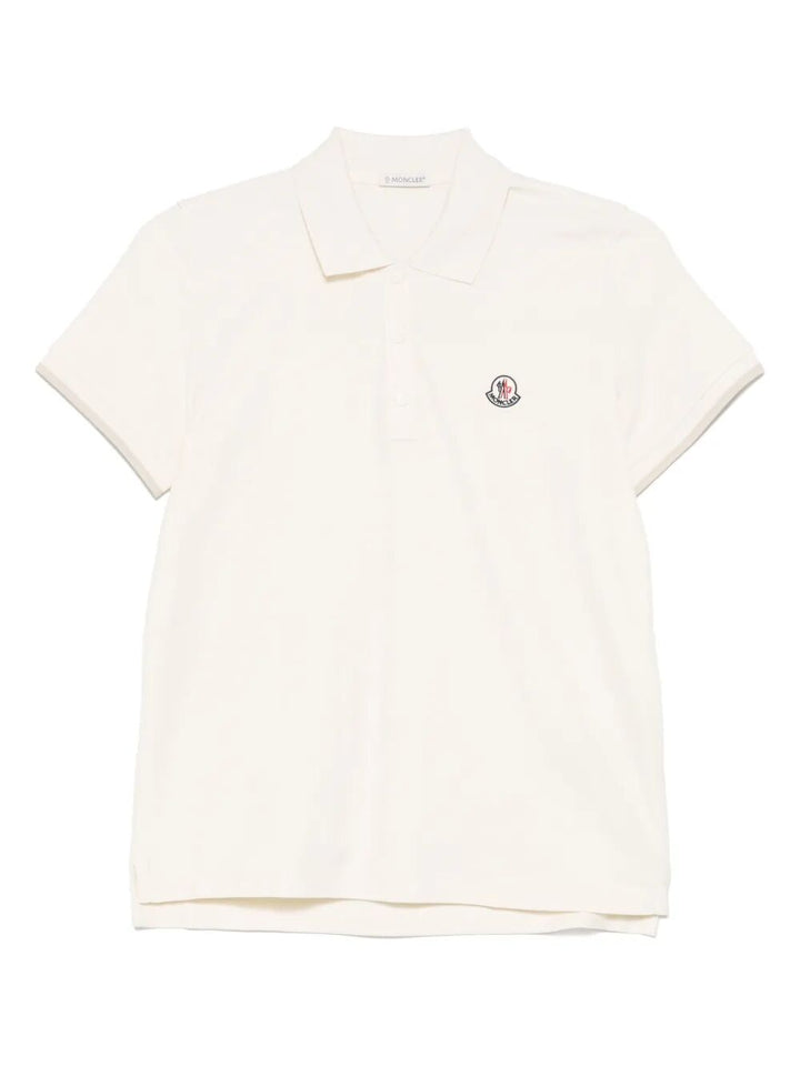 Moncler Polo - Bianco | c87335baa0ec46602bcf83ac4f48ff177ce551fd