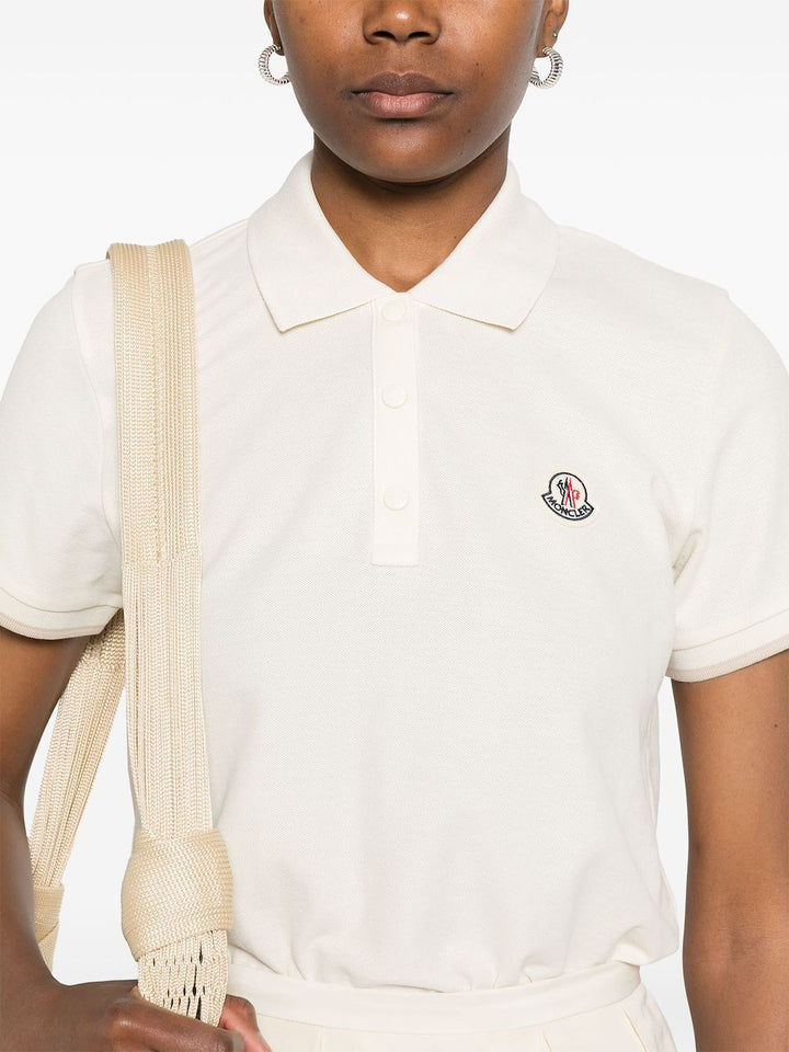 Moncler Polo - Bianco | 8d893c00e3133a41b8abeca2f0afaba02dc9b9b3