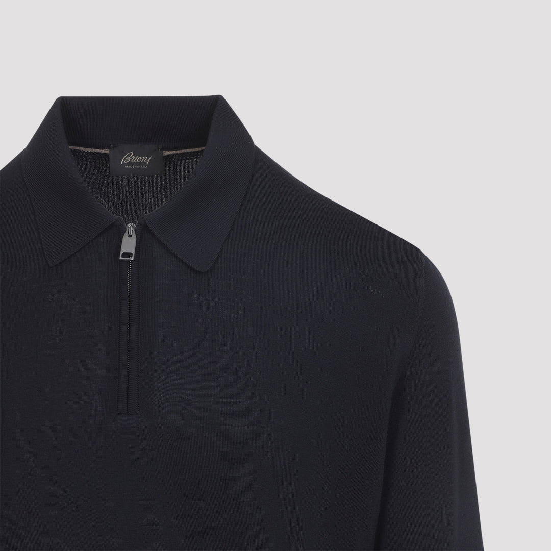 Brioni Polo - Blu | 3a515ef926e128ed61f2a219d07f210c496ede22