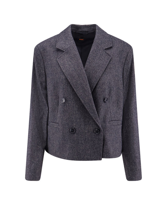 Jafleni Double-Breasted Wool Blend Blazer