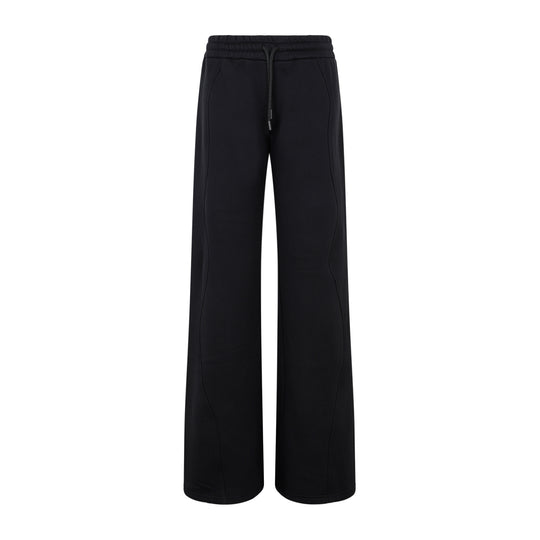 Black Round Cotton Sweatpant