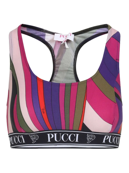 Reggiseno Sportivo Con Stampa Astratta