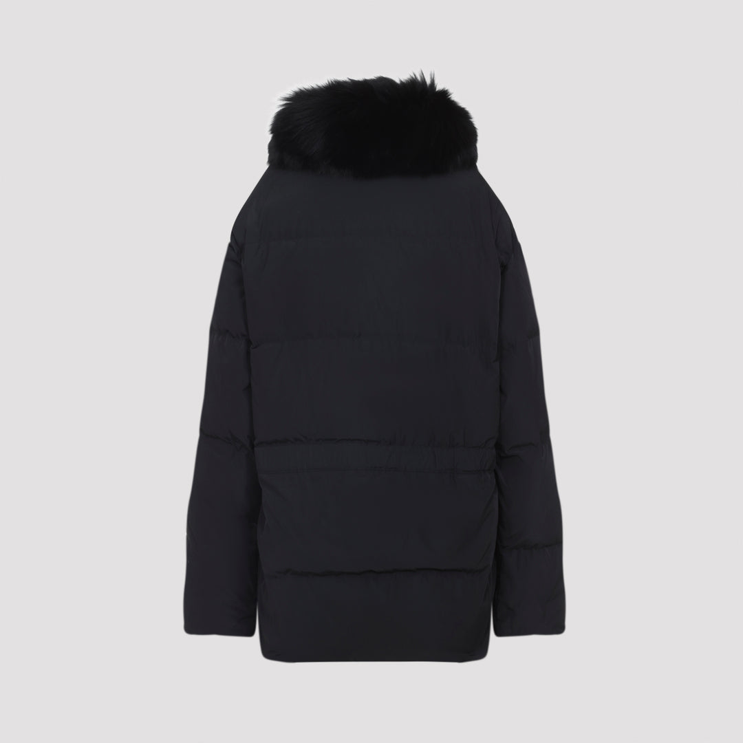 Yves Salomon Down jackets - Nero | 2d65978bfddf5e8d2a8c67c59a84e6016ab27147