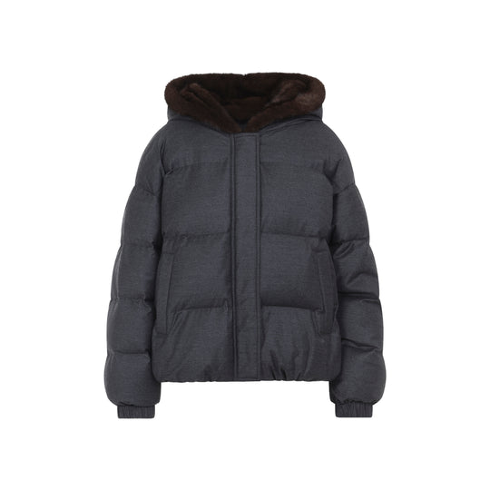 Grey Mink Down Jacket