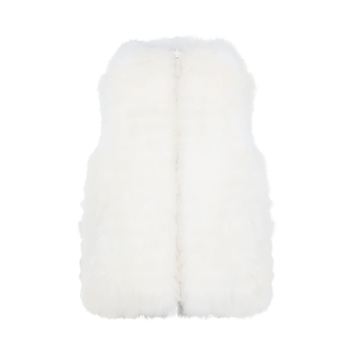 Yves Salomon Gilet - Bianco | 8bec35725dbe21ca1250bcf06b9e99e9c1ad6c24