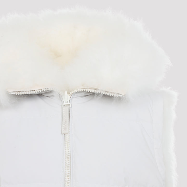 Yves Salomon Gilet - Bianco | b1da3c82700aa4420c6518c716c277d507b12017