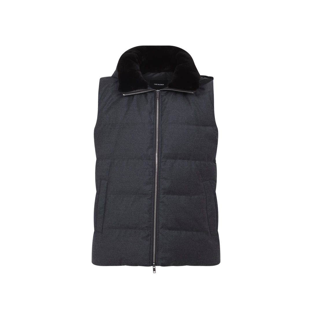 Yves Salomon Gilet - Grey | a52d4ec47fa719dea83917bf829c8eb750a1671e