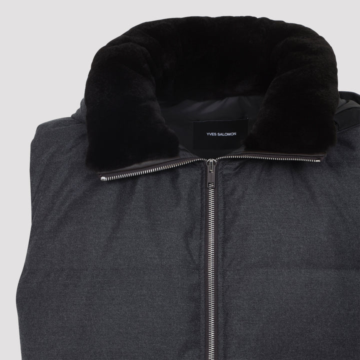 Yves Salomon Gilet - Grey | d78da84506cc67cdd8c7db8afb2b4674795e672c
