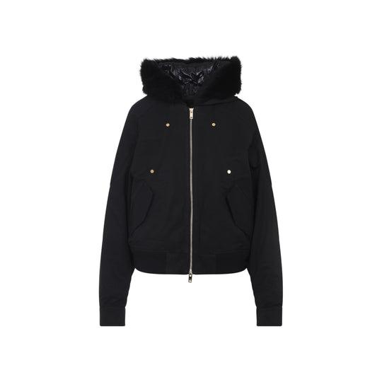 Black Cotton Logan Sh Gold Bomber