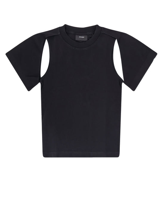 Cotton T-Shirt With Cut Out Details