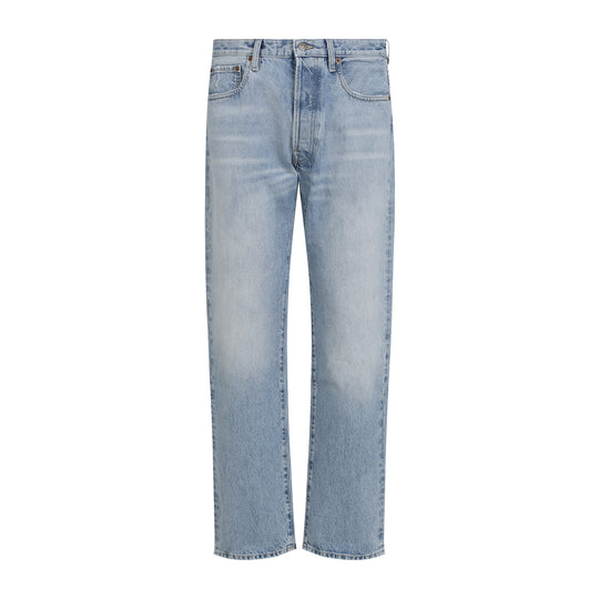 Denim Blue Cotton Jeans