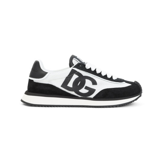 White And Black Calf Leather Sneakers