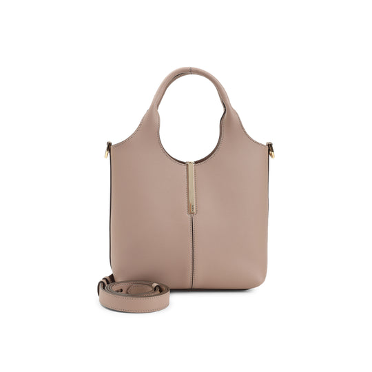 Ginger Snap Beige Leather Ebr Mini Shopping Bag