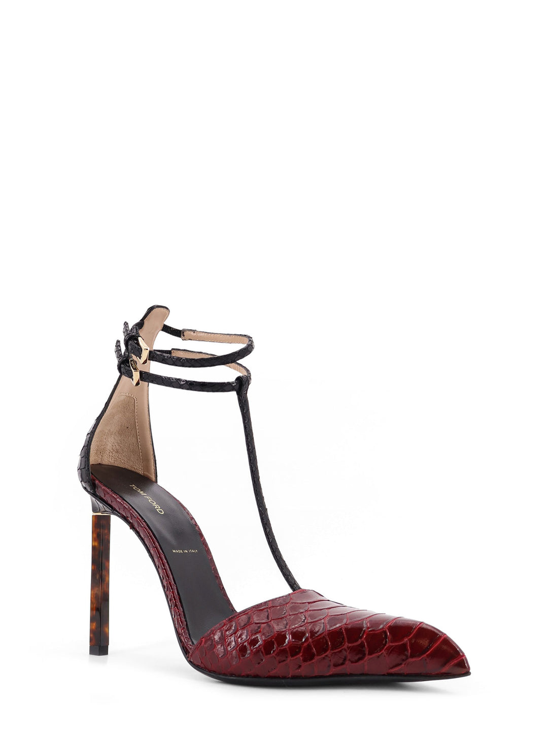 Tom Ford With Heel - RUBY RED/BLACK | 46552a8aef09fd9e73baa143aba69cc04adb6544