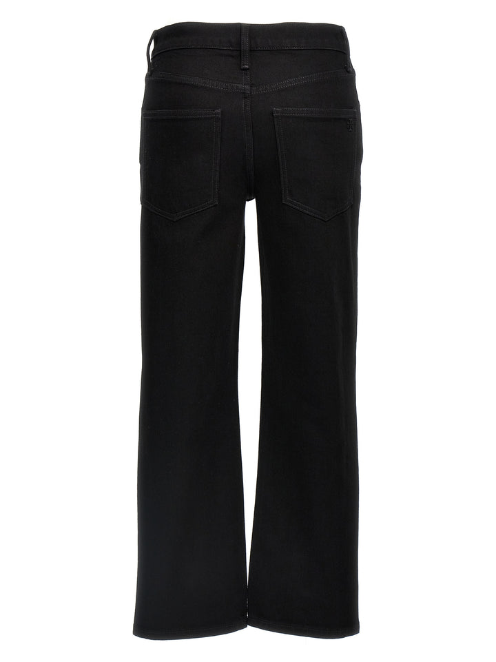 Tory Burch Cropped Kick Flare Jeans - Nero | 12bb7a4f7e2e71917a0c6e9ffcd439ec69a0e4e5