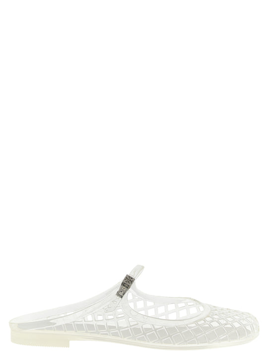 Mello Mary Jane Jelly Flat Shoes Bianco