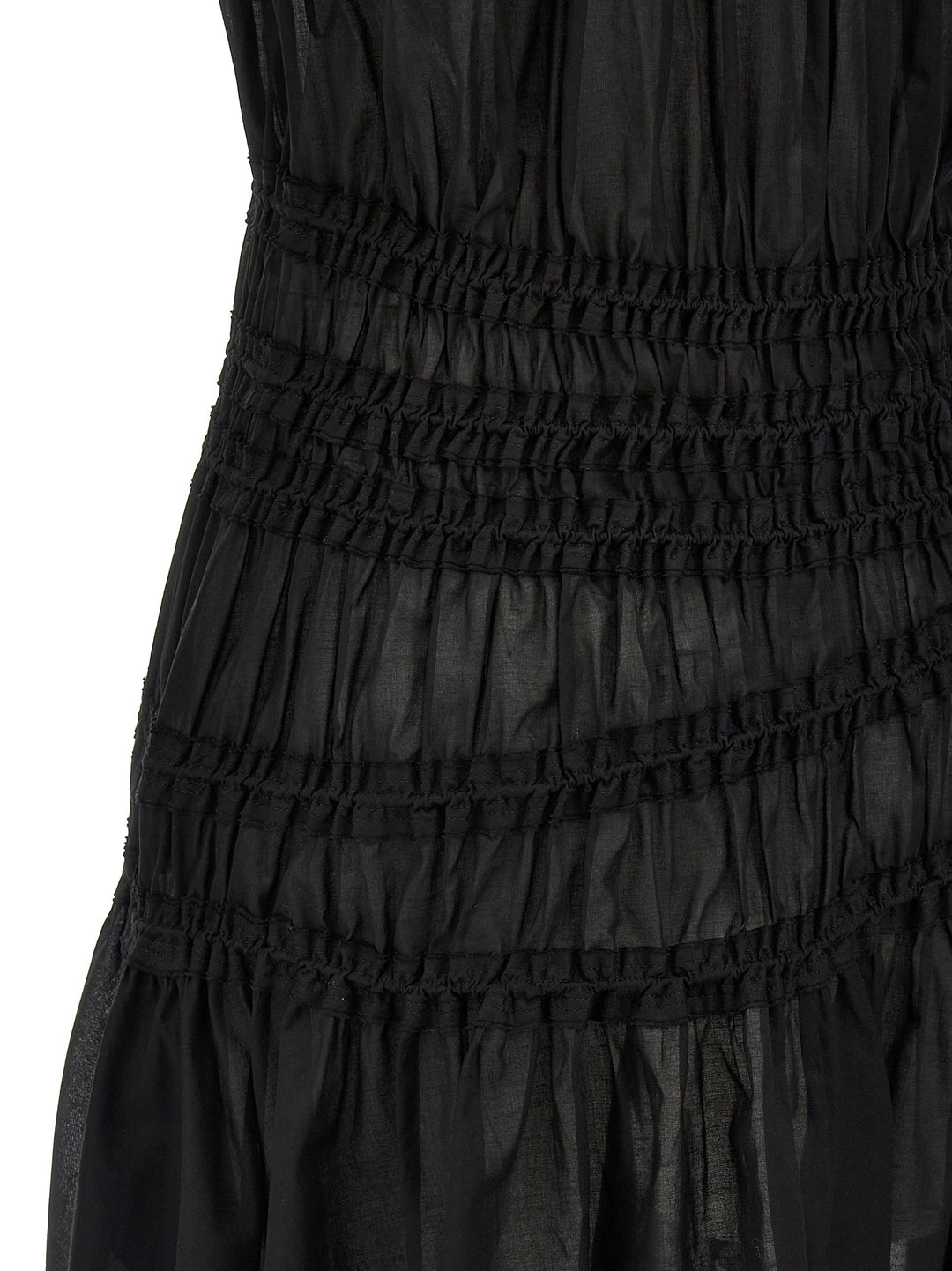 Tory Burch Smocked Cotton Abiti - Nero | 01768cd5702a50f54279211c1cf0b3ac96713d4d