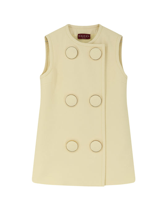 Viscose Vest With Maxi Buttons