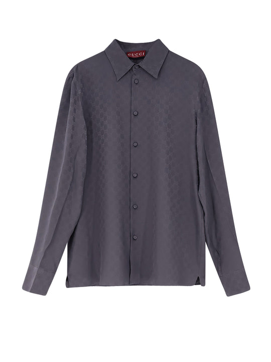 Gg Jacquard Silk Shirt