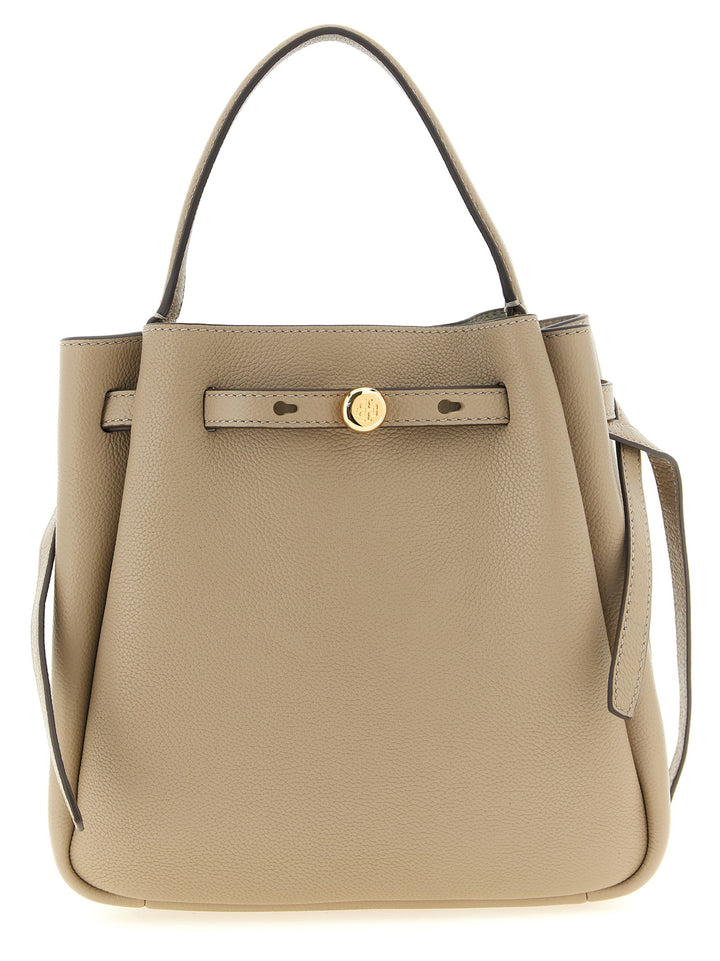 Tory Burch Romy Borse a Mano - Beige | 82f72047576f67379ed5855789571cc9e8c9535f