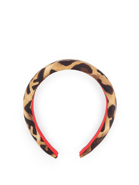 Silk Headband With Fendi Leo Print