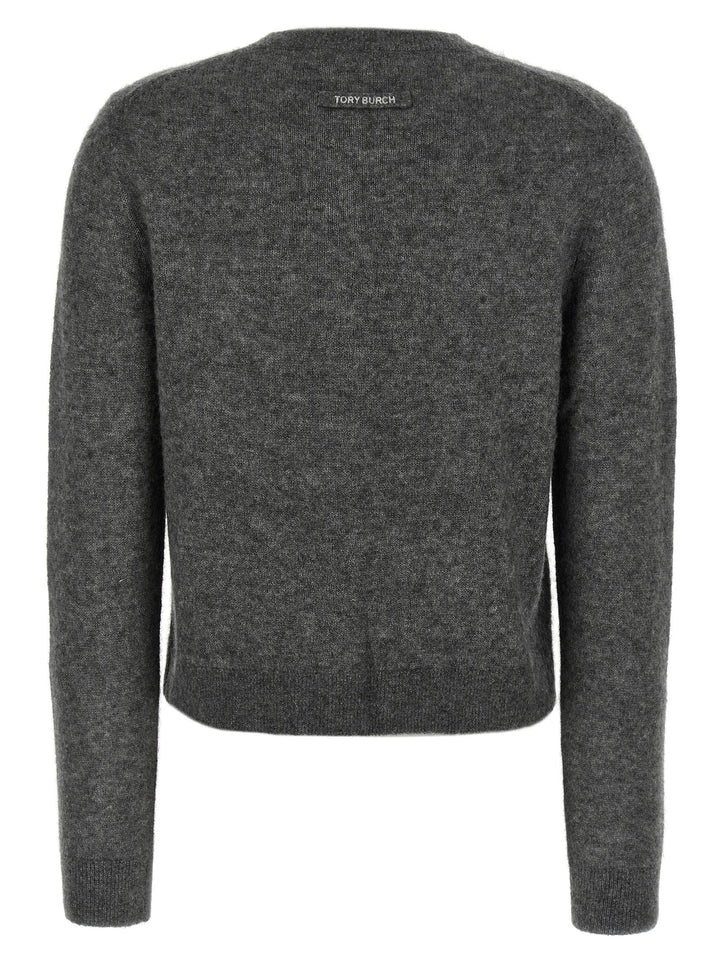 Tory Burch Embroidery Cardigan Maglioni - Grigio | aa894d06e9f3436828f32a7a0b295288f071a56f