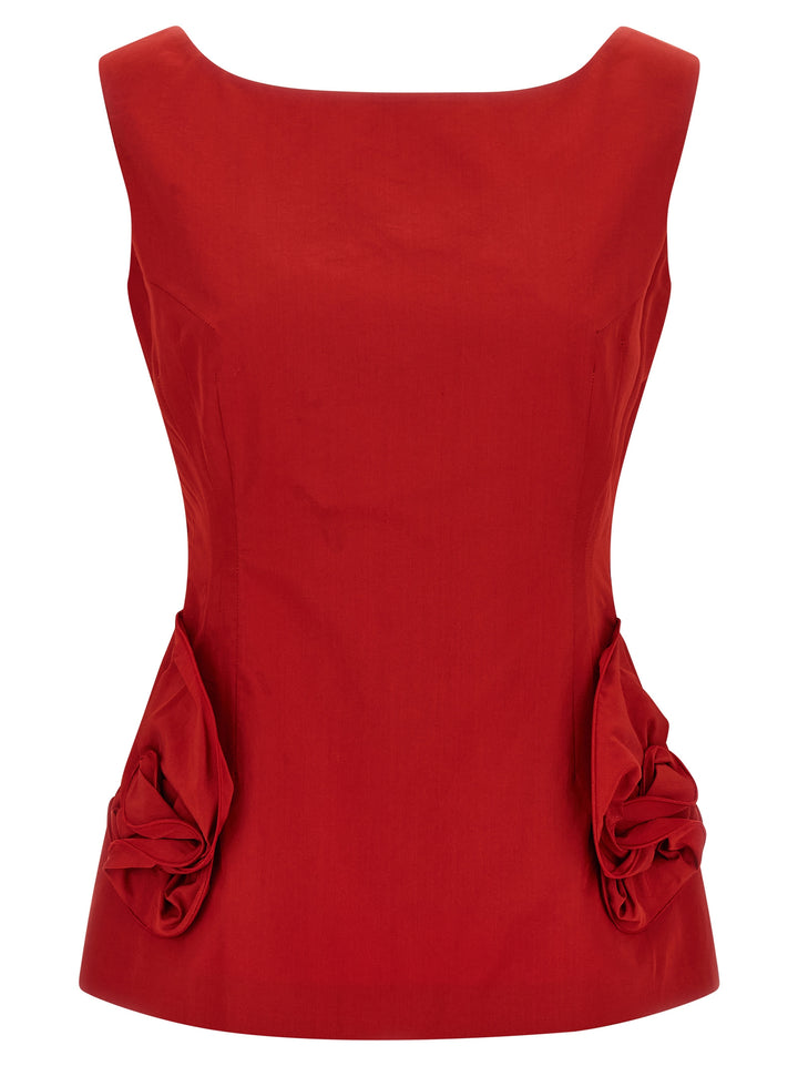 Magda Butrym 05 Top - Rosso | 6567a77e12d261cf7e16b389643d95b89bf69891